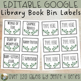 Editable Book Bin Labels for Classroom or School Library -