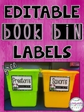 Editable Book Bin Labels for Students