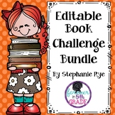 Editable 40 Book Challenge Student Reading Log & Bulletin 