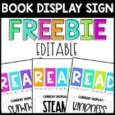 Editable Book Display Sign - FREEBIE - Classroom Library Sign