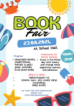 Preview of Editable Book Fair Flyer