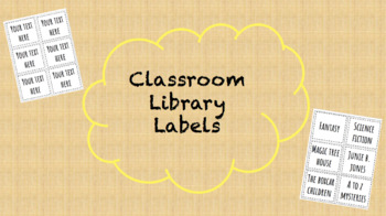 Preview of Editable Book Genre Labels (Perfect for Classroom Library!) 