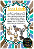 Editable Book Labels – Free- Australian Animals