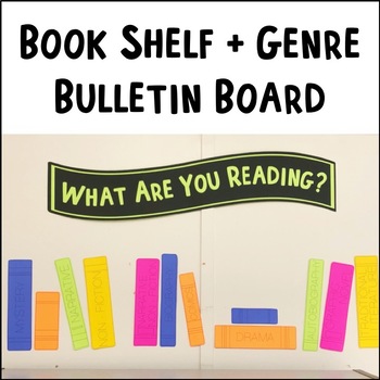 Preview of Editable Book Shelf | Classroom Library Décor | Shelfie Bulletin Board