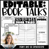 Editable Book Talks and Activities for Upper Graders