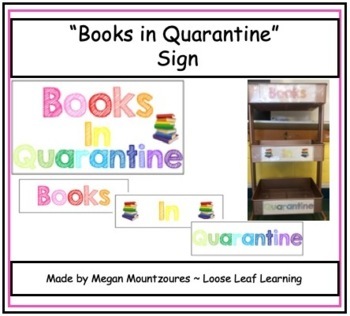 Preview of Editable Books in Quarantine Sign