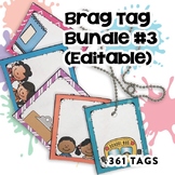Editable Brag Tags Bundle #3 - Rewards System Behavior Management