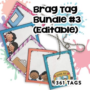Preview of Behavior Management Plan for the Whole Class - Editable Brag Tags Bundle #3