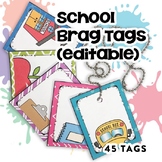 Brag Tags Editable with School Images (45 templates) - Rew