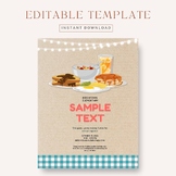 Editable Breakfast with parents  theme flyer