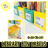 Library Labels (Editable) With book tags