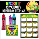 Editable Bright Crayon Birthday Display