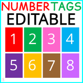 Editable Bright Number Labels 1 to 40, Numbers Flash Cards