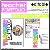 Editable Bright Teacher Portfolio | Example Portfolio & Tutorials