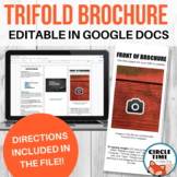 Editable Brochure Project Template, Google Docs Trifold w/