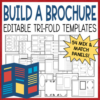 Preview of Editable Brochure Templates | Rubric Included | Projects | Book Reports