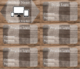 Editable Buffalo Plaid Password Tracker