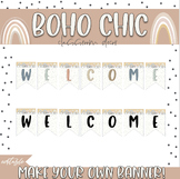Editable Bulletin Board Bunting / Welcome Banner | Boho Ra