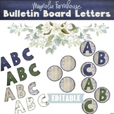 Editable Bulletin Board Letters Magnolia Farmhouse Classro