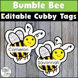 Editable Spring Bee Cubby Name Tags | Locker Labels
