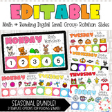 Editable Bundle Small Group Center Rotation Slides Literac