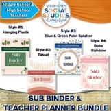 Editable Bundle Sub Binder and Teacher Planner Print and D