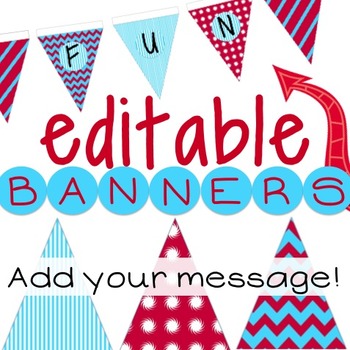 Preview of Editable Bunting