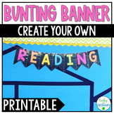 Editable Bunting Template - Any color, any font! | Banner 