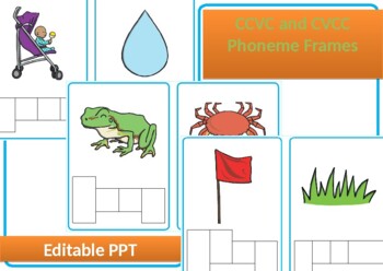 Preview of Editable CCVC and CVCC Phoneme Frames ppt