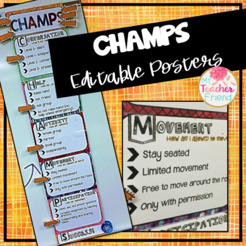 Preview of Editable CHAMPS Behavior Strategy Posters