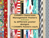 Editable CHAMPS Classroom Posters (Marvel, Harry Potter, F