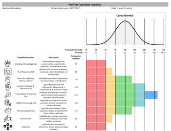 Preview of Editable CHC Cognitive Profile with Bell Curve and Visuals