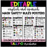 Editable COVID-19 Mask Safety Posters -English and Spanish
