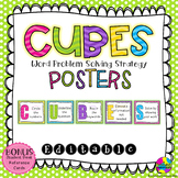 Editable CUBES Math Strategy Poster Set