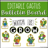 Editable Cactus Bulletin Board- Welcome Back to School