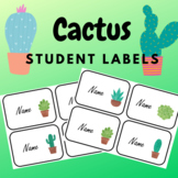 Editable Cactus Student Name Tags