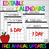 Editable 2022-2023 Calendar-Free Annual Updates {Doodle Calendar}