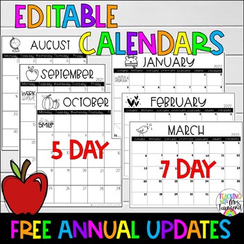 editable 2022 2023 calendar free annual updates doodle calendar