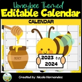 2022-2023 Editable Calendar {BEE THEMED}