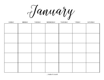 Editable Calendar by Kate Arafa | Teachers Pay Teachers