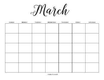 Editable Calendar by Kate Arafa | Teachers Pay Teachers