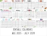 Editable Calendar Bundle 2023-2024 School Year