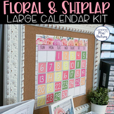 Floral Farmhouse Wall Calendar - Large Classroom Calendar