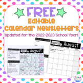 Editable Calendar Newsletters 2023-2024