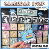 Editable Calendar Pack | Editable Classroom Calendar | Spa