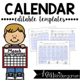 Editable Calendar Templates for 2022 and 2023