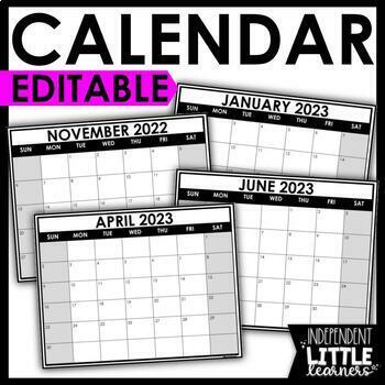 Editable Calendar on Google Slides™ by Ms Gaebe | TpT