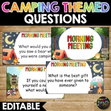 Editable Camping Themed Morning Meeting | Question of the 