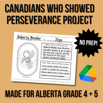 Preview of Editable Canadians Who Showed Perseverance Project