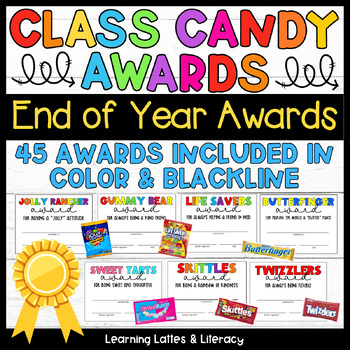 Preview of Editable Candy Awards Class Awards End of Year Class Student Awards Day Ceremony